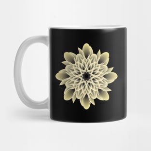 Beautiful White and Golden Artistic Flower Mug